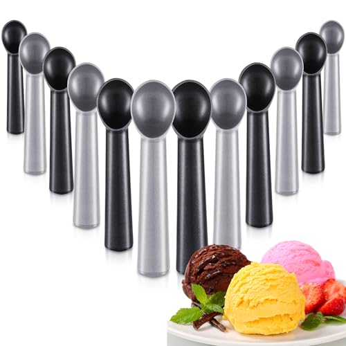Ice Cream Scoop 7 Inch Nonstick Anti Freeze Ice Cream Scooper Aluminum Design Ice Cream Spoon for Gelatos Frozen Yogurt Fruit Sundaes Sorbet Almond Cookie Dough