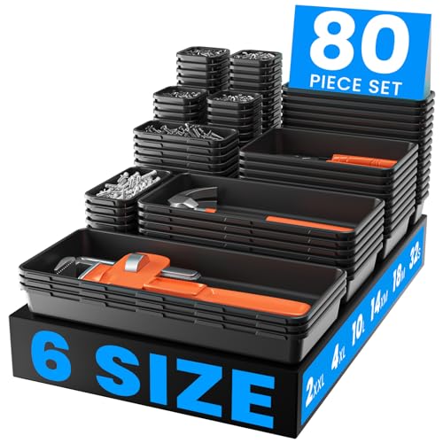 6Sizes & 80PCS】 Tool Box Organizer
