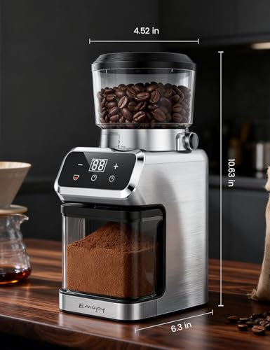 Coffee Bean Grinder with 30 Grinding Settings (Black)