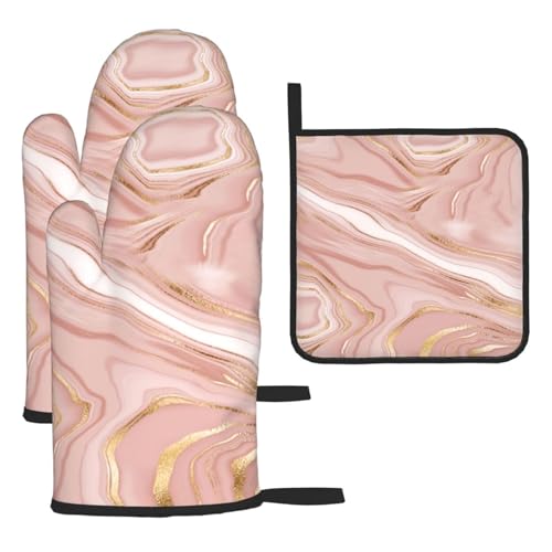 Oven Mitts and Pot Holders Sets Heat Resistant Hot Pads