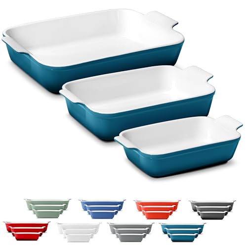 Stoneware Casserole Dish Bakeware Set of 3