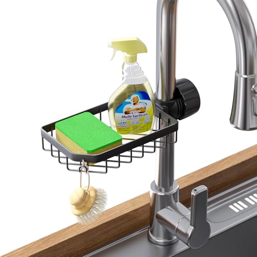 Innovative 3in1 Kitchen Faucet Organizer Rack