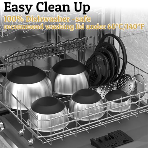 Mixing Bowls with Lids Set (Black)