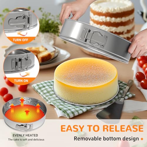 304 Stainless Steel Springform Pan with Removable Bottom