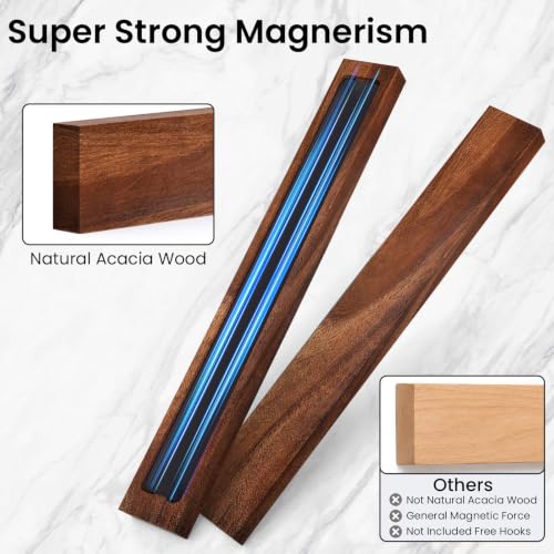 Magnetic Knife Strips (16 Inch / Light Wood)