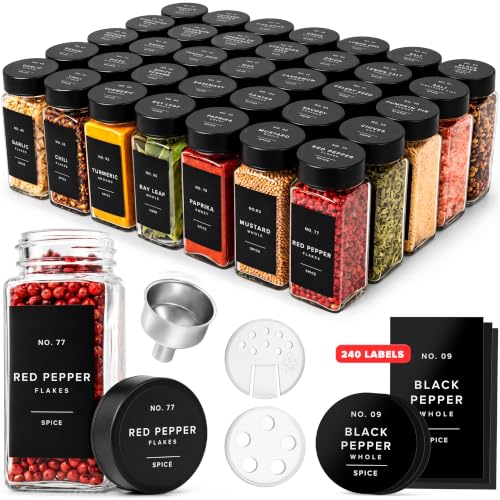 4oz Glass Spice Jars with Stainless Steel Lids