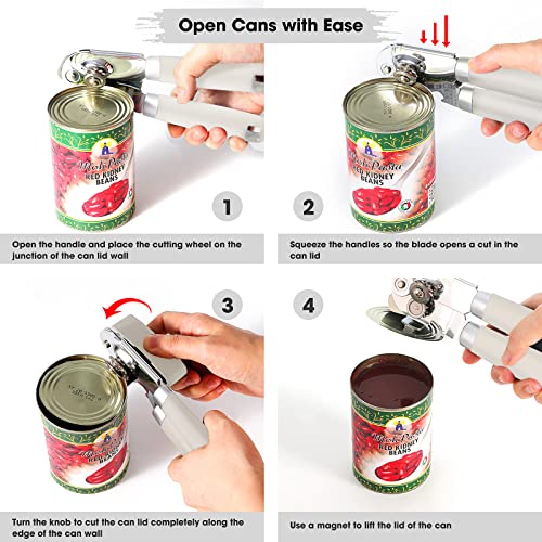 Manual Handheld Can Opener with Sharp Blade