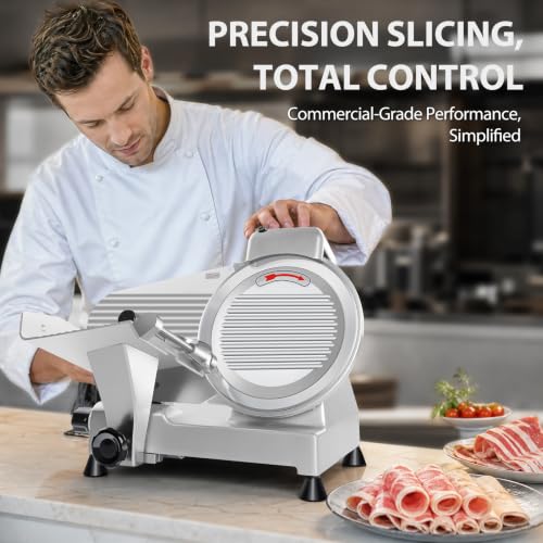 8.5 Inch Meat Slicer Machine 210W 0 (Silver / 8 inch)