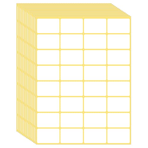 White Labels Stickers Blank Labels Removable Labels Stickers for Jars Boxes File Folders Envelopes School Office Kitchen