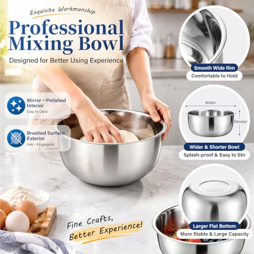 Mixing Bowls with Lids Set of 3 (Black)