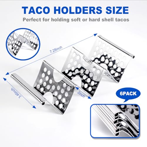 Stainless Steel Taco Holders Set of 6