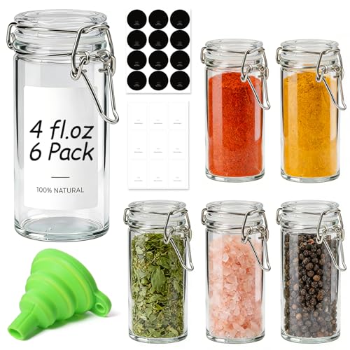 Round Glass Jars with Airtight Lids