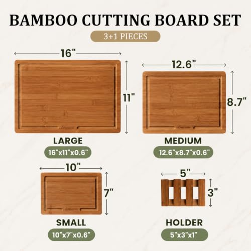 Bamboo Cutting Board Set