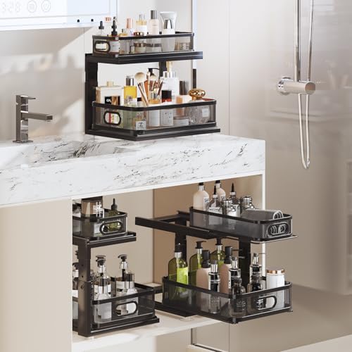 Under Sink Organizer Pull Out Cabinet Organizer Adjustable Height