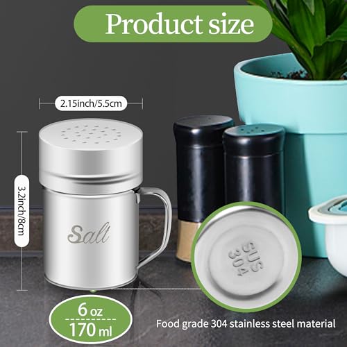 Stainless Steel Salt and Pepper Shakers Set