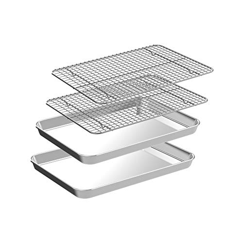 Quarter Baking Sheet with Rack Set [2 Pans + 2 Racks]
