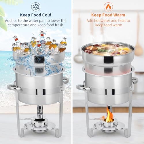 7QT Soup Chafer Set of 2 (7QT-2 Pcs / Silver)