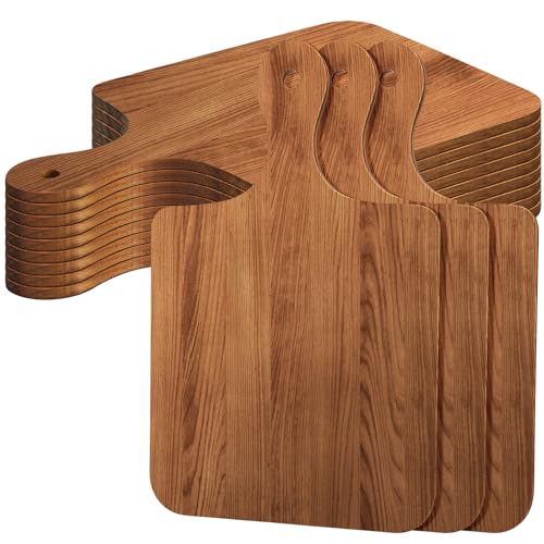 12 Pcs 16 x 10 Inch Acacia Wood Cutting Board with Handle (16"L x 10"W)