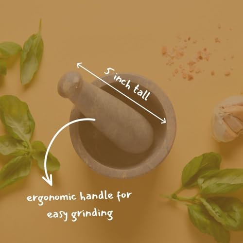 Stone Mortar and Pestle for Grinding Herbs and Spices