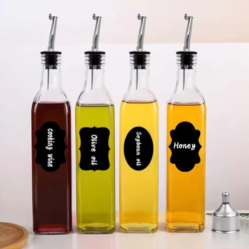 8Pcs 17oz Olive Oil Dispenser Bottle (17oz Stainless Steel Spout)