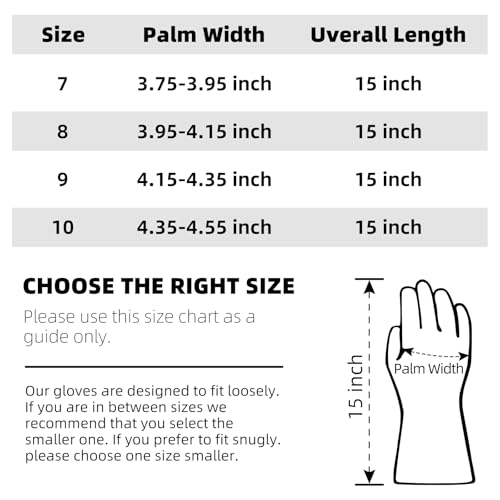 15" Long Silicone Oven Gloves (White Extra Long / 7/S)