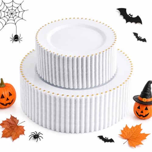 LM Plastic Plates with Gold Beads