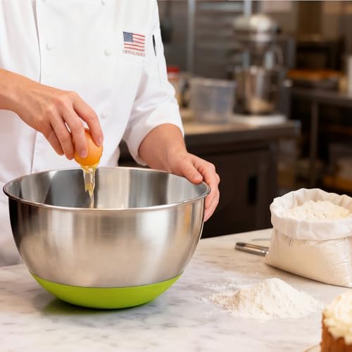 Stainless Steel Mixing Bowls with Lids (Multicolor)