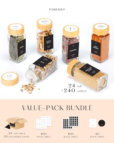 Glass Spice Jars with Labels