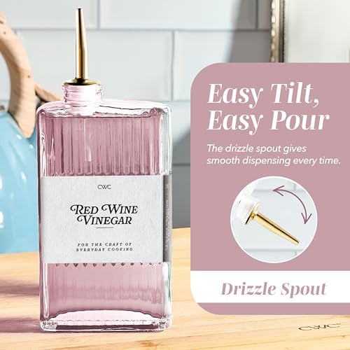 Olive Oil Dispenser Bottle (Pink Textured / 2 Pack)