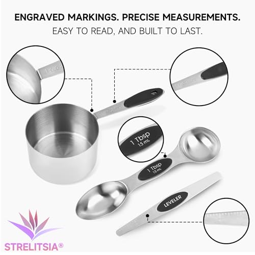 Magnetic Measuring Cups and Spoons Set