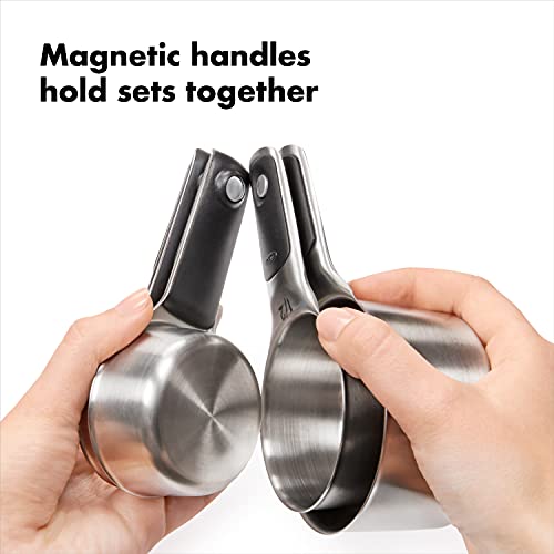 Good Grips 8 Piece Stainless Steel Measuring Cups and Spoons Set (8 count / Set)