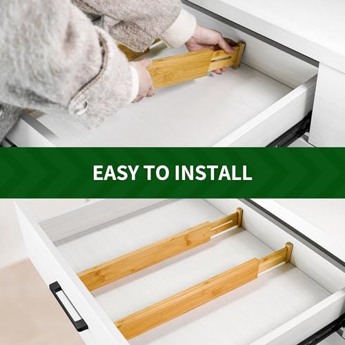 Adjustable Bamboo Drawer Dividers