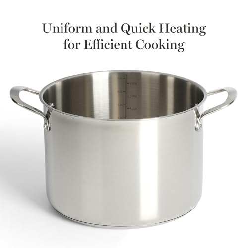 Castelle Durable Stainless Steel Induction Safe Pots and Pans Non