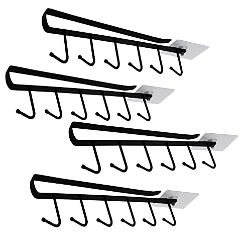 Mug Cups Cabinet Mug Hooks Kitchen Storage Hanging Hooks Rack Fit for 0.98" Thickness Shelf or Less Flat Buttom Cabinet Without Any Lip