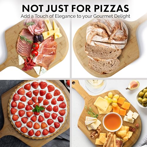 Zulay Authentic Bamboo Pizza Peel Wood