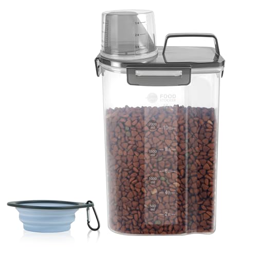 Airtight Small Cat Dog Pet Food Storage Containers BPA Free