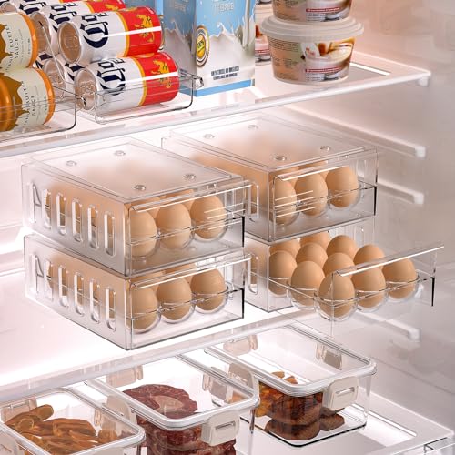 Clear Plastic Egg Container for Refrigerator
