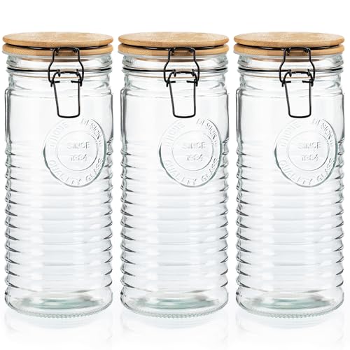 Glass Storage Jars with Airtight Lids