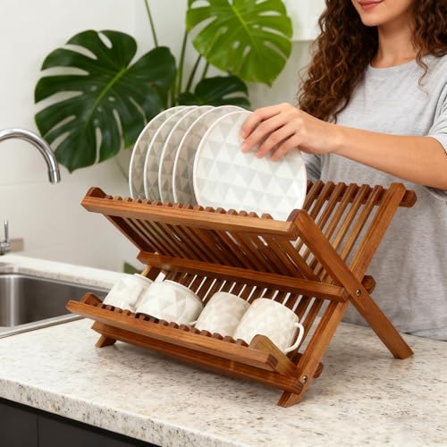 Teak Dish Drying Rack