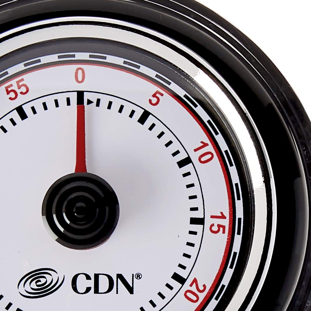 Compact 60 Min Mechanical Timer (Black, 2" Dial)