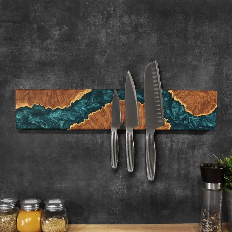 15.7 Inch Magnetic Knife Holder for Wall (Green / 15.7in)