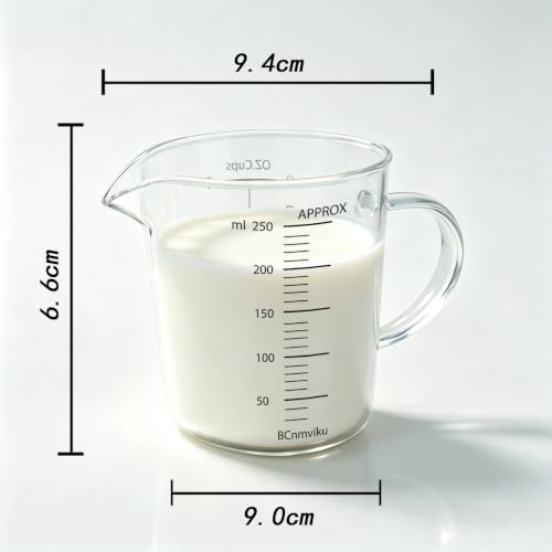 Glass Measuring Cups High Borosilicate [Insulated Handle