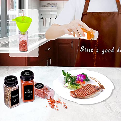 Glass Spice Jars with Labels