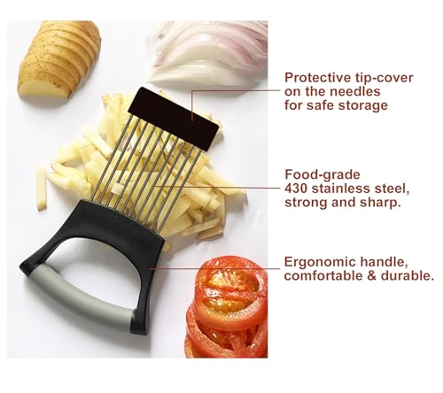 Onion Holder for Slicing Onion Slice Holder Kitchen Chopper Assistant Tool