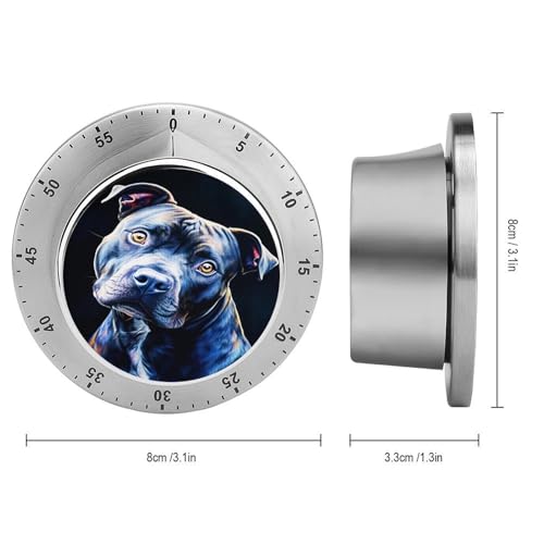 Pit Bull Dog Kitchen Timer Mechanical No (Style-4 / One Size)