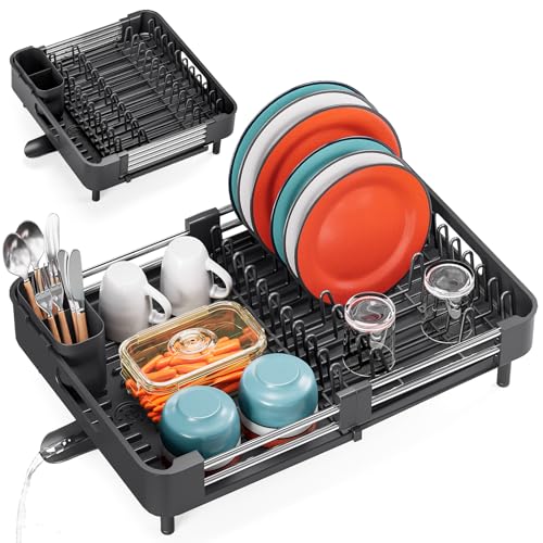 Expandable Dish Drying Rack for Kitchen Counter