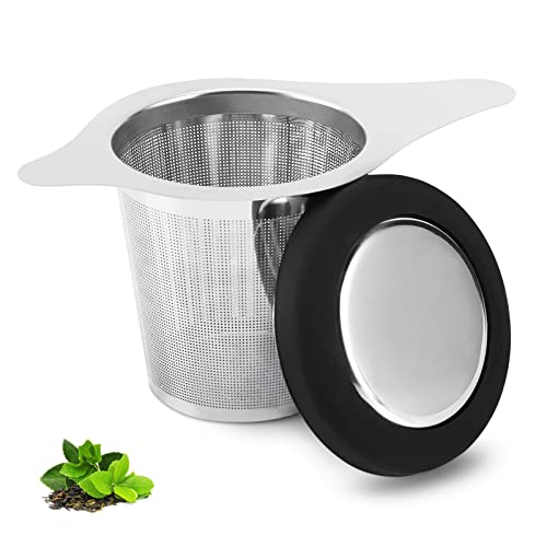 Two Pack Tea Infuser Basket Stainless Steel Tea Strainer Tea Filter With Small Strainer And Lid Tea Diffuser For Loose Tea Superior Brewing Experience