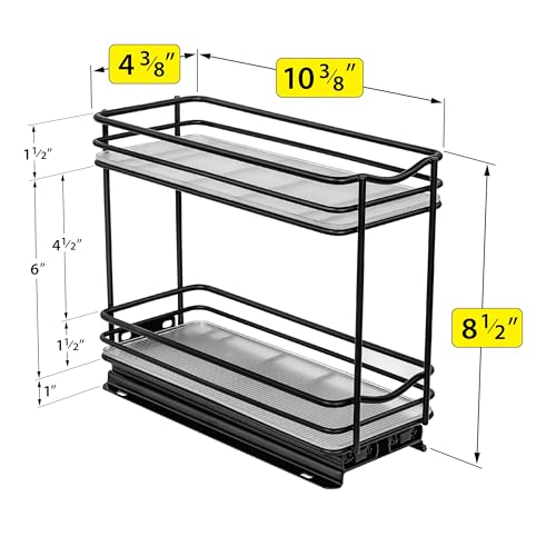 Pull Out Spice Rack Organizer for Inside Kitchen Cabinets