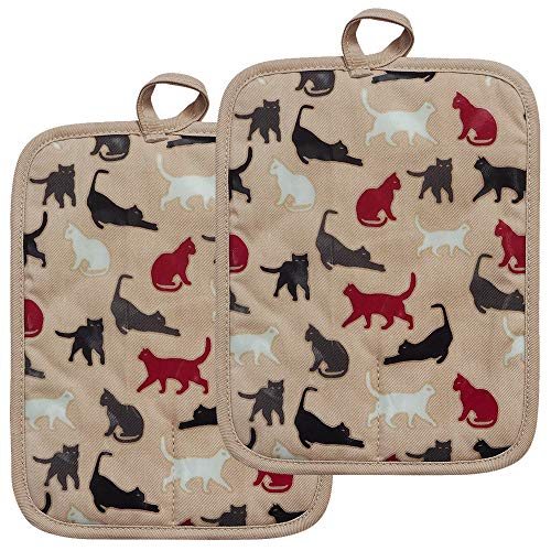 Oven Mitts Gloves 1 Pair Heat Resistant 480 ℉ Non Slip Silicone Printed Dog Comfortable Cotton Lining Kitchen Women Men Cooking Baking Barbecue Machine Washable…