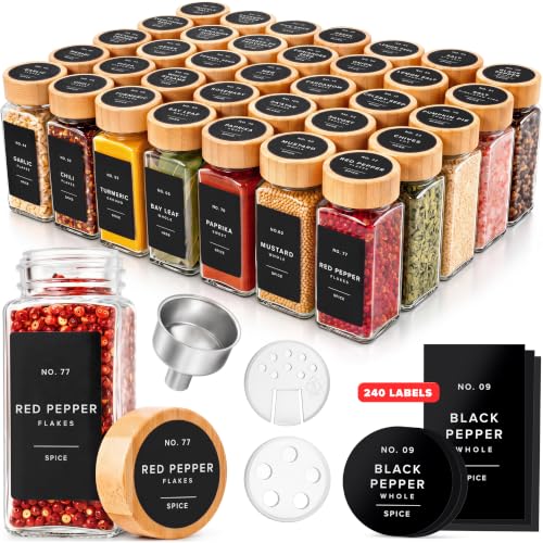 Glass Spice Jars with Label